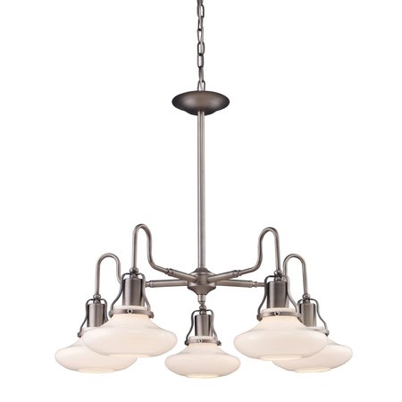 ELK SHOWROOM Centennial Park 5 Light Chandelier in Antique Pewter 08055-AP